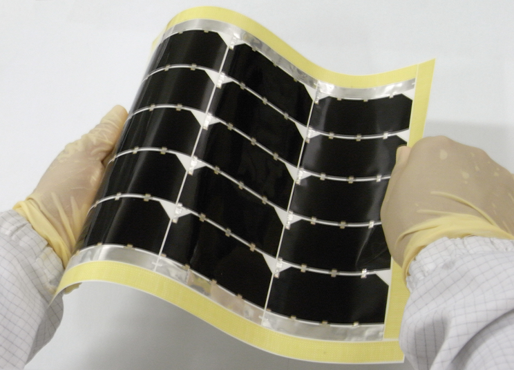 Thin-film compound solar cells installed on board SLIM