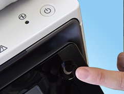 Pushing this button wakes the MFP up from sleep mode