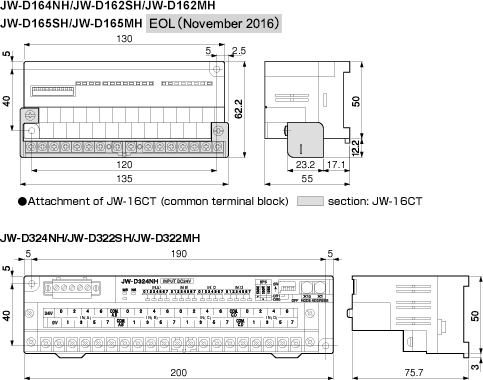 JW-D164NH/JW-D162SH/JW-D162MH, JW-D165SH/JW-D165MH EOL (November 2016), JW-D324NH/JW-D322SH/JW-D322MH
